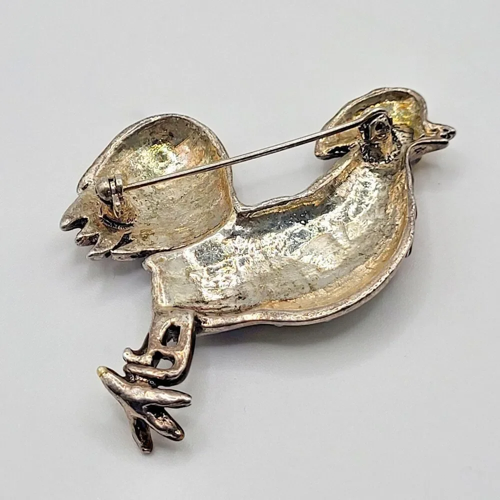 Estate rooster brooch